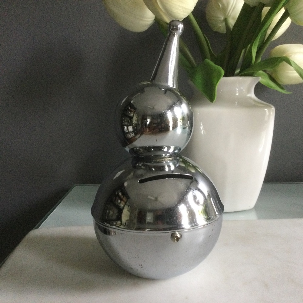 Vintage Raimond Silver Roly Poly Clown Bank - Picture 4 of 6